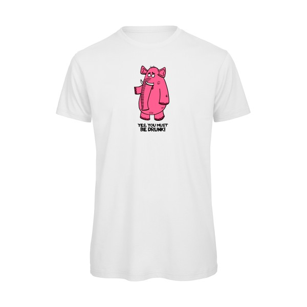 T-shirt bio original  Homme - Pink elephant -