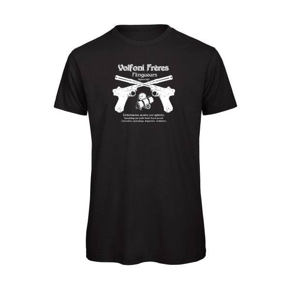 Volfoni Frère -T-shirt bio  Homme  vintage -B&C - T Shirt organique -thème  rétro et vintage - 