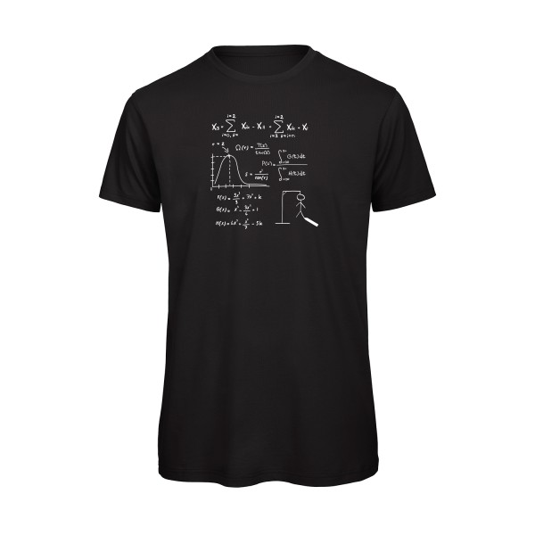 Mathhhh - T-shirt bio drôle Homme - modèle B&C - T Shirt organique -thème humour et math -