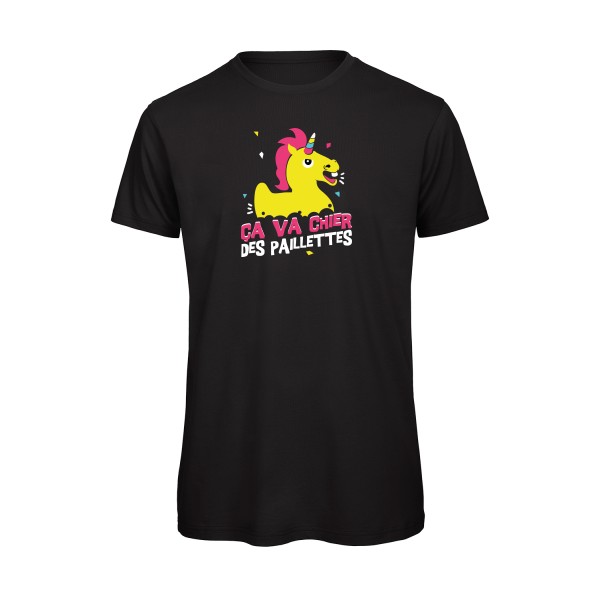 T-shirt bio - B&C - T Shirt organique - ça va chier des paillettes
