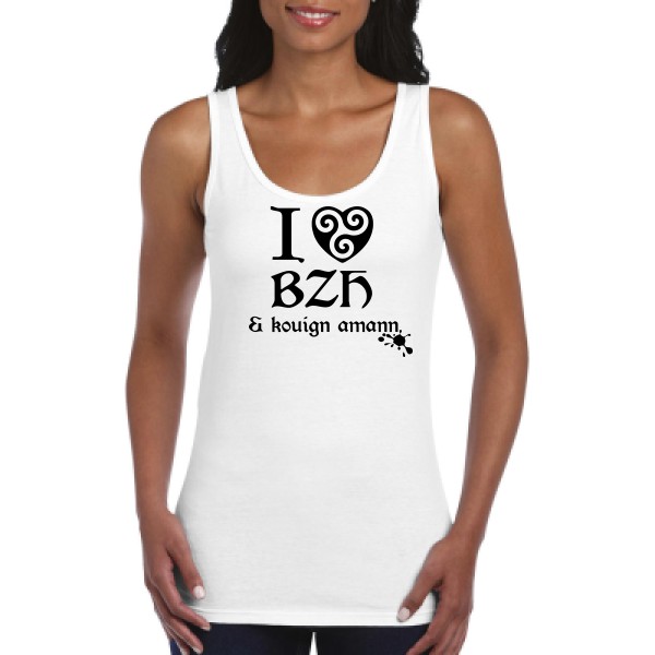 Love BZH & kouign-Tee shirt breton - Gildan - Ladies Softstyle Tank Top