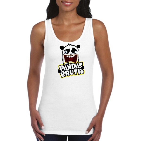 The Magical Mystery Pandas Brutis - t shirt idiot -Gildan - Ladies Softstyle Tank Top