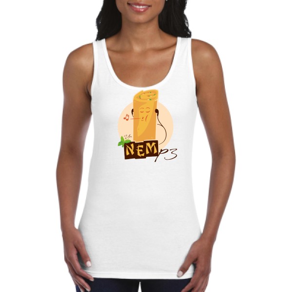 NEMp3-T shirt geek drole - Gildan - Ladies Softstyle Tank Top
