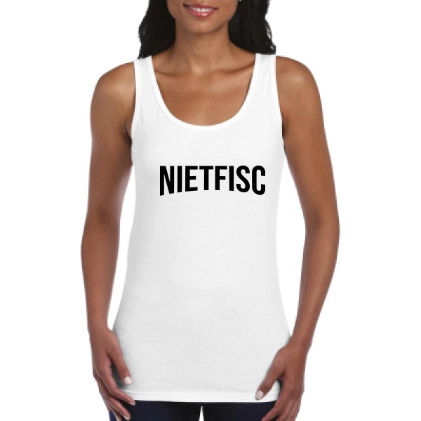 NIETFISC -  Thème tee shirt original parodie- Femme -Gildan - Ladies Softstyle Tank Top-