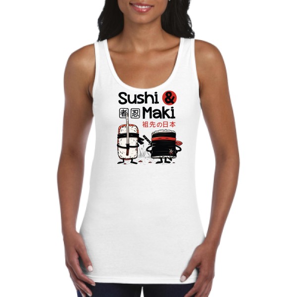 Sushi et Maki-Gildan - Ladies Softstyle Tank Top - T-shirts et sweats originaux -
