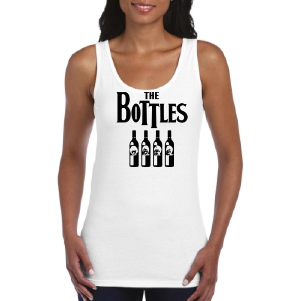 The Bottles - Débardeur femme parodie  pour Femme - modèle Gildan - Ladies Softstyle Tank Top - thème parodie et musique vintage -
