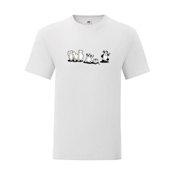 T shirt Homme  - Fruit of the loom (Iconic T 150 gr/m2 - coupe Fit) - I just wanna be a panda