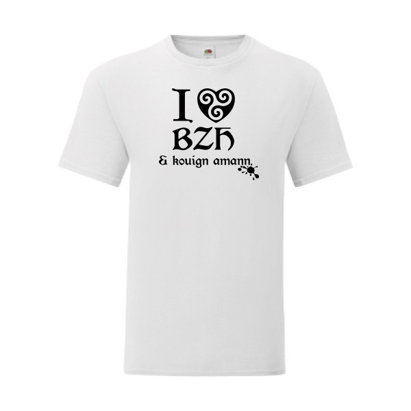 T shirt Homme  - Fruit of the loom (Iconic T 150 gr/m2 - coupe Fit) - Love BZH & kouign