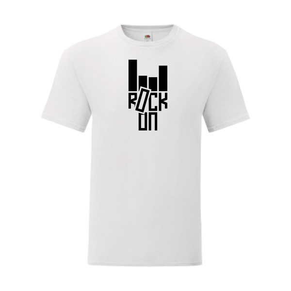 T shirt Homme  - Fruit of the loom (Iconic T 150 gr/m2 - coupe Fit) - Rock On !