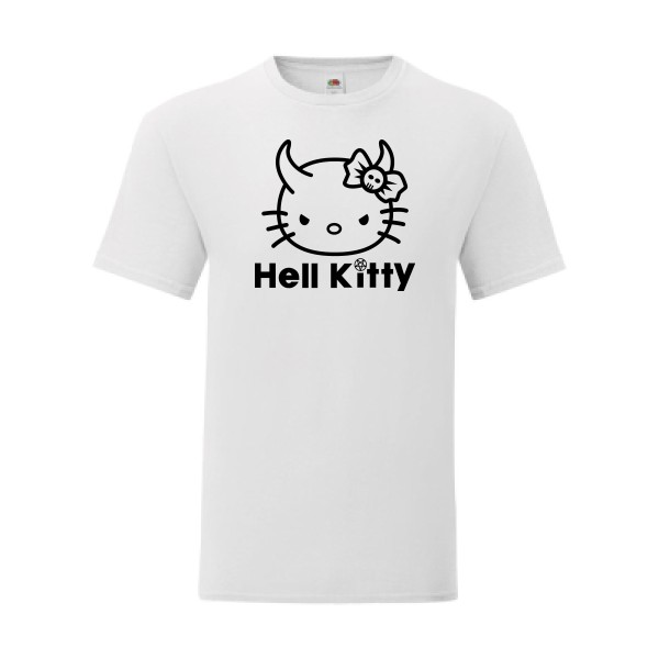 T shirt Homme  - Fruit of the loom (Iconic T 150 gr/m2 - coupe Fit) - Hell Kitty