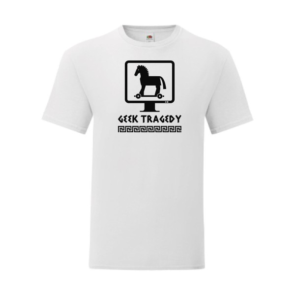 T shirt Homme  - Fruit of the loom (Iconic T 150 gr/m2 - coupe Fit) - Geek Tragedy