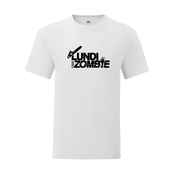 T shirt Homme  - Fruit of the loom (Iconic T 150 gr/m2 - coupe Fit) - Le Lundi c'est Zombie