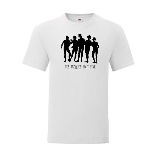 T shirt Homme  - Fruit of the loom (Iconic T 150 gr/m2 - coupe Fit) - Les Jacques sont Five