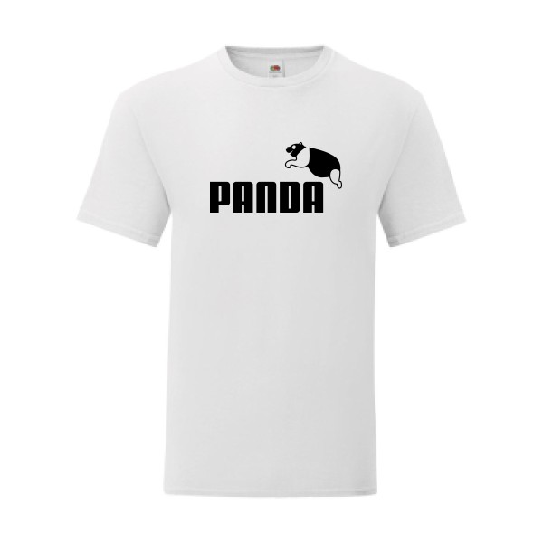 T shirt Homme  - Fruit of the loom (Iconic T 150 gr/m2 - coupe Fit) - PANDA fun