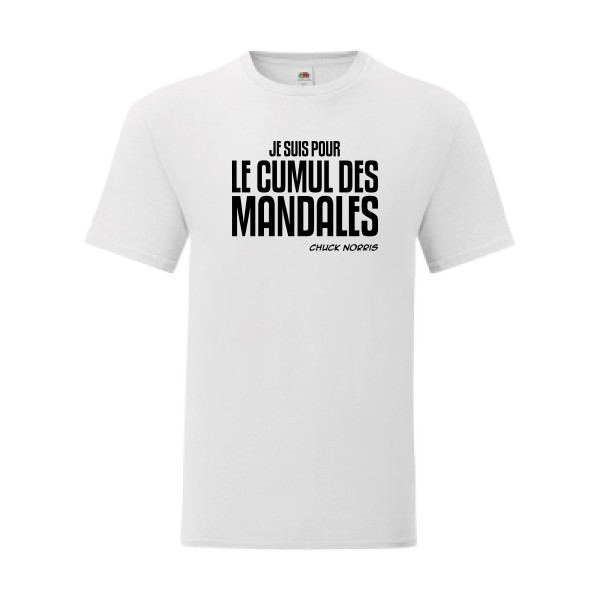 T shirt Homme  - Fruit of the loom (Iconic T 150 gr/m2 - coupe Fit) - Cumul des Mandales