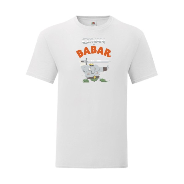 T shirt Homme  - Fruit of the loom (Iconic T 150 gr/m2 - coupe Fit) - CONAN le BABAR