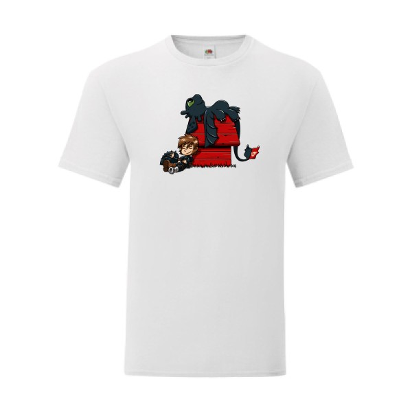 T shirt Homme  - Fruit of the loom (Iconic T 150 gr/m2 - coupe Fit) - Dragon Peanuts