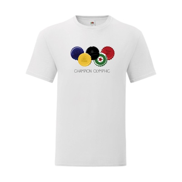 T shirt Homme  - Fruit of the loom (Iconic T 150 gr/m2 - coupe Fit) - CHAMPION OLYMP'HIC