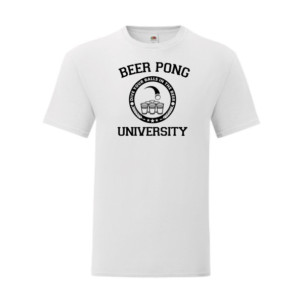 T shirt Homme  - Fruit of the loom (Iconic T 150 gr/m2 - coupe Fit) - Beer Pong