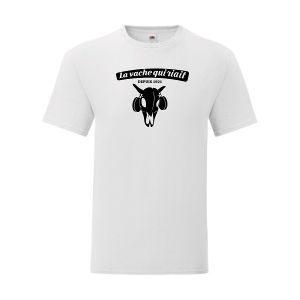 T shirt Homme  - Fruit of the loom (Iconic T 150 gr/m2 - coupe Fit) - vache qui riait
