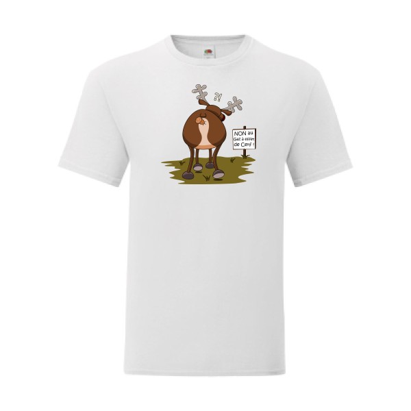 T shirt Homme  - Fruit of the loom (Iconic T 150 gr/m2 - coupe Fit) - Gaz à effet de cerf