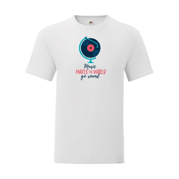 T shirt Homme  - Fruit of the loom (Iconic T 150 gr/m2 - coupe Fit) - Music make world go round