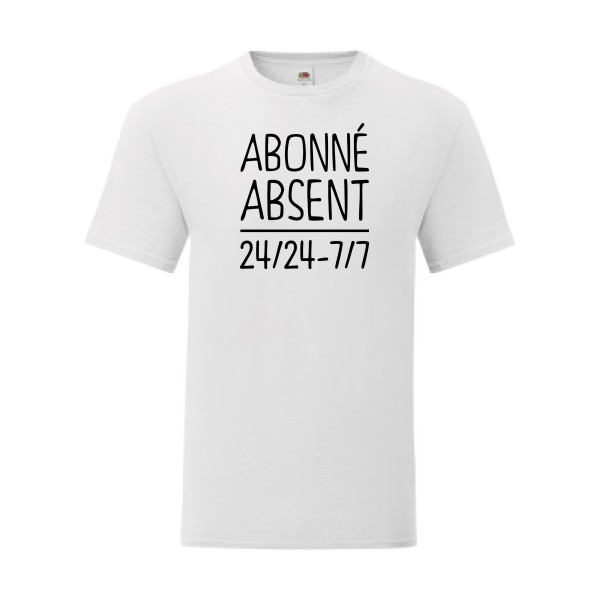 T shirt Homme  - Fruit of the loom (Iconic T 150 gr/m2 - coupe Fit) - Abonné absent