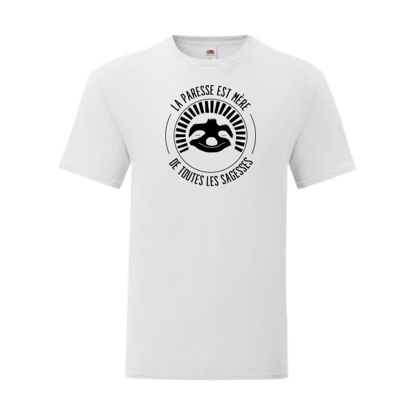 T shirt Homme  - Fruit of the loom (Iconic T 150 gr/m2 - coupe Fit) - La paresse mère de sagesse