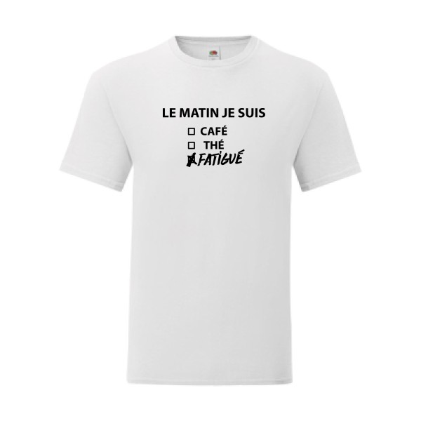 T shirt Homme  - Fruit of the loom (Iconic T 150 gr/m2 - coupe Fit) - Le matin je suis...