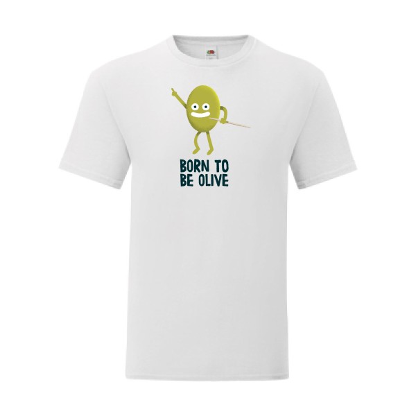 T shirt Homme  - Fruit of the loom (Iconic T 150 gr/m2 - coupe Fit) - Born to be olive