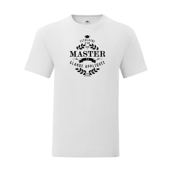 T shirt Homme  - Fruit of the loom (Iconic T 150 gr/m2 - coupe Fit) - Master en glande appliquée