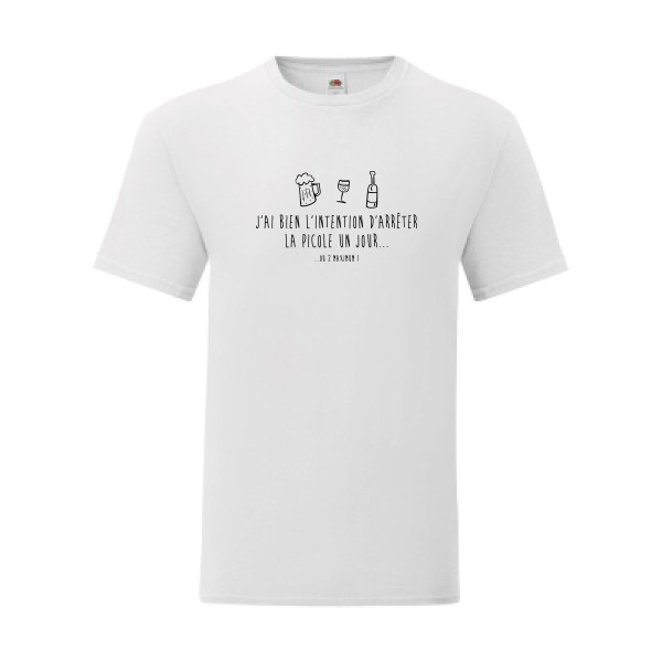 T shirt Homme  - Fruit of the loom (Iconic T 150 gr/m2 - coupe Fit) - arrêter la picole