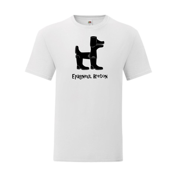 T shirt Homme  - Fruit of the loom (Iconic T 150 gr/m2 - coupe Fit) - Epagneul breton