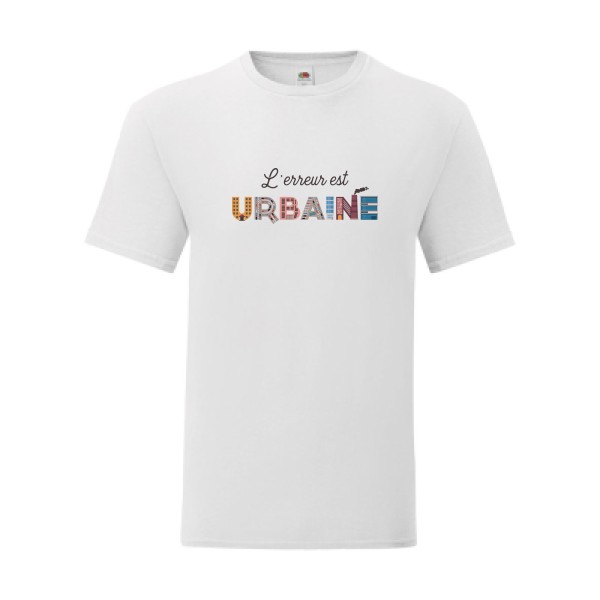 T shirt Homme  - Fruit of the loom (Iconic T 150 gr/m2 - coupe Fit) - L'erreur est urbaine