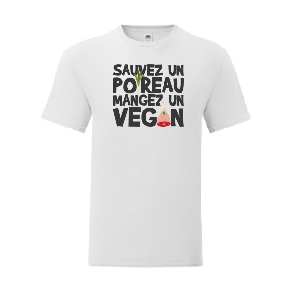 T shirt Homme  - Fruit of the loom (Iconic T 150 gr/m2 - coupe Fit) - vegan/poireau