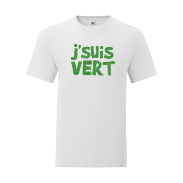 T shirt Homme  - Fruit of the loom (Iconic T 150 gr/m2 - coupe Fit) - J'suis vert
