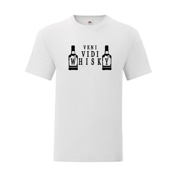 T shirt Homme  - Fruit of the loom (Iconic T 150 gr/m2 - coupe Fit) - VENI VIDI WHISKY