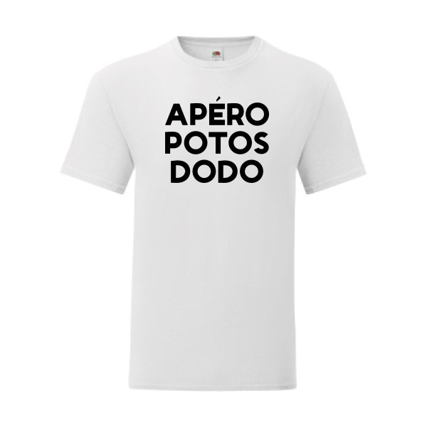 T shirt Homme  - Fruit of the loom (Iconic T 150 gr/m2 - coupe Fit) - Apéro Potos Dodo 