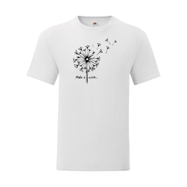 T shirt Homme  - Fruit of the loom (Iconic T 150 gr/m2 - coupe Fit) - Make a wish