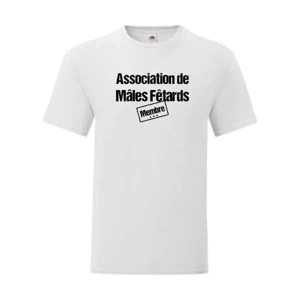 T shirt Homme  - Fruit of the loom (Iconic T 150 gr/m2 - coupe Fit) - Association de Mâles Fêtards