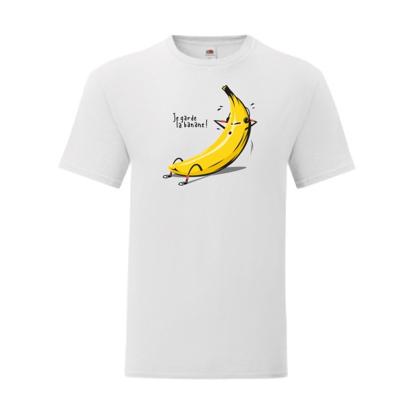 T shirt Homme  - Fruit of the loom (Iconic T 150 gr/m2 - coupe Fit) - Je garde la banane !