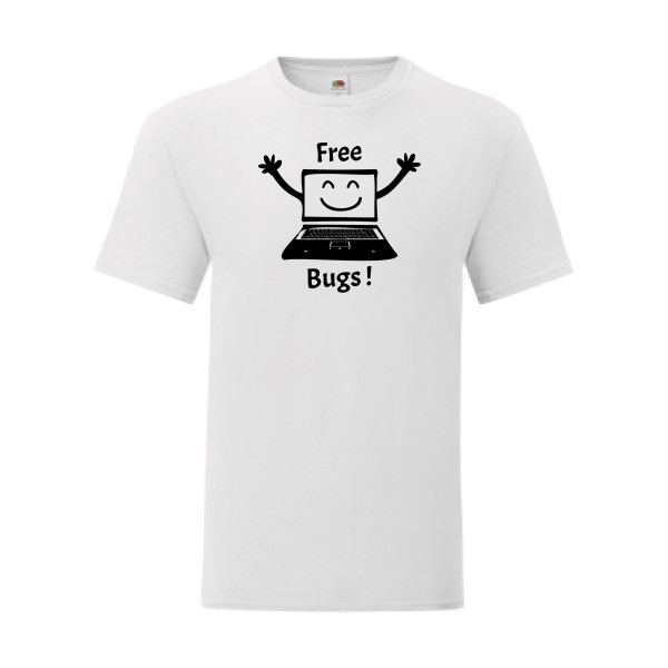 T shirt Homme  - Fruit of the loom (Iconic T 150 gr/m2 - coupe Fit) - FREE BUGS !