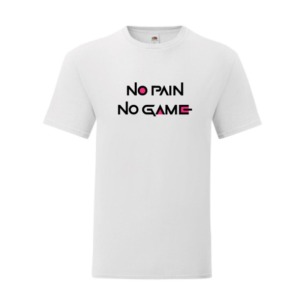 T shirt Homme  - Fruit of the loom (Iconic T 150 gr/m2 - coupe Fit) - NO PAIN NO GAME 