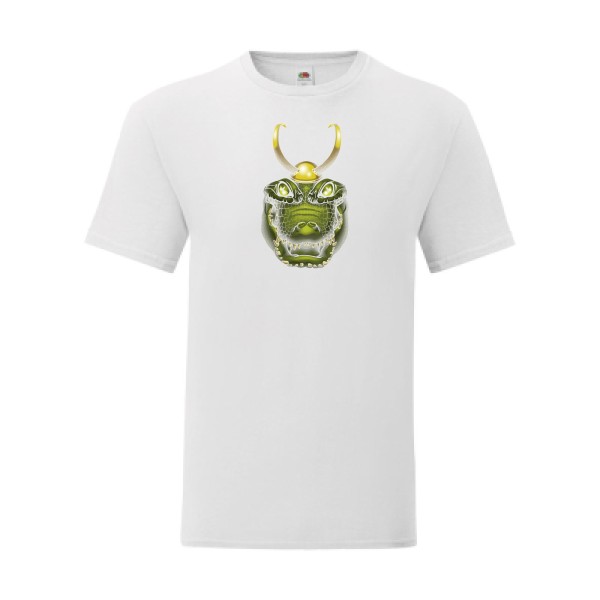 T shirt Homme  - Fruit of the loom (Iconic T 150 gr/m2 - coupe Fit) - Alligator smile