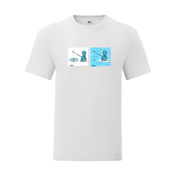 T shirt Homme  - Fruit of the loom (Iconic T 150 gr/m2 - coupe Fit) - Fishing in Arctic