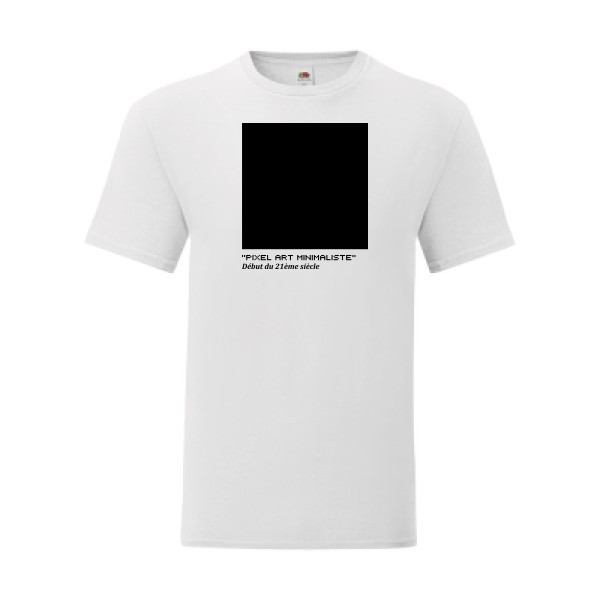 T shirt Homme  - Fruit of the loom (Iconic T 150 gr/m2 - coupe Fit) - Pixel art minimaliste