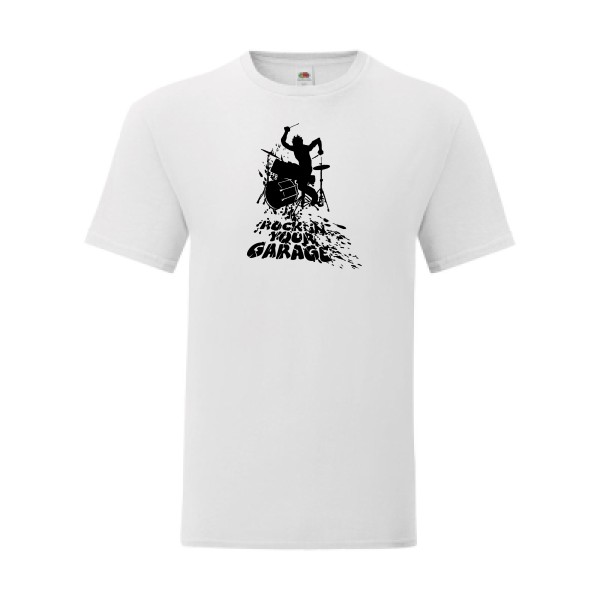 T shirt Homme  - Fruit of the loom (Iconic T 150 gr/m2 - coupe Fit) - ROCK IN YOUR GARAGE