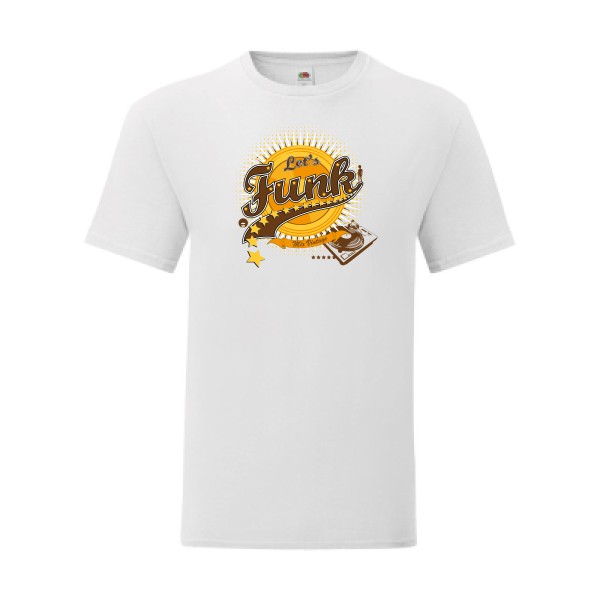 T shirt Homme  - Fruit of the loom (Iconic T 150 gr/m2 - coupe Fit) - Let's funk !