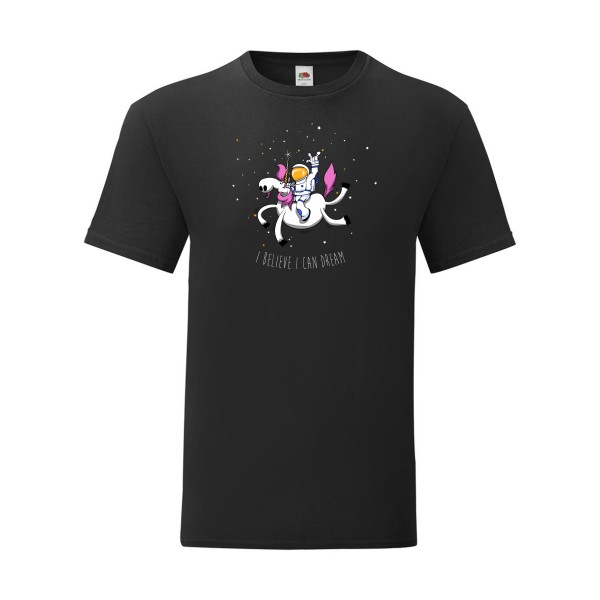 T shirt Homme  - Fruit of the loom (Iconic T 150 gr/m2 - coupe Fit) - Space Rodéo Licorne