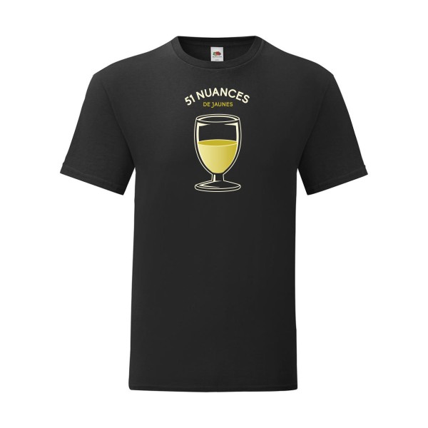 T shirt Homme  - Fruit of the loom (Iconic T 150 gr/m2 - coupe Fit) - 51 nuances de jaunes